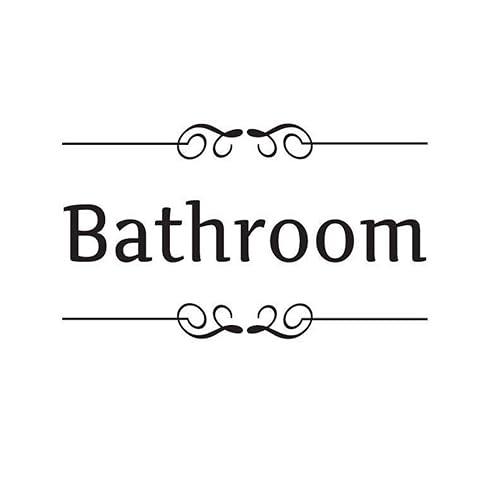 Bestjybt DIY Removable Washroom Toilet Bathroom WC Sign Door Accessories