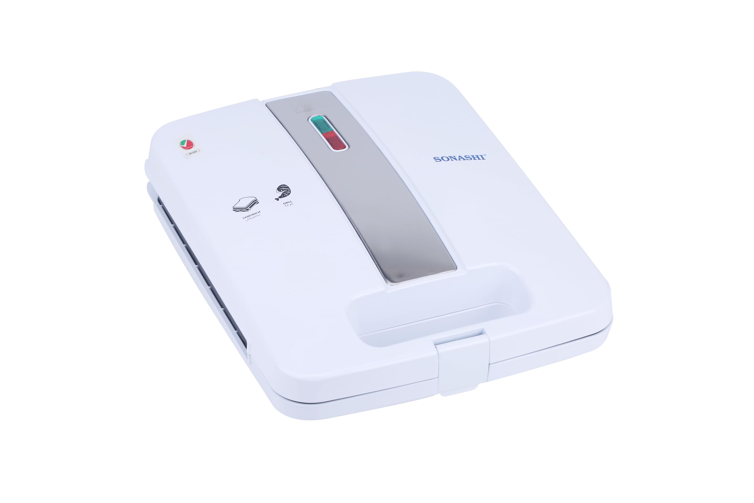 SONASHI SGT-842 4 Slice Grill Maker – [White] Sandwich Maker with Non Stick Grill Plate, Light Indicator, Handle Locking System| Electric Kitchen Appliances