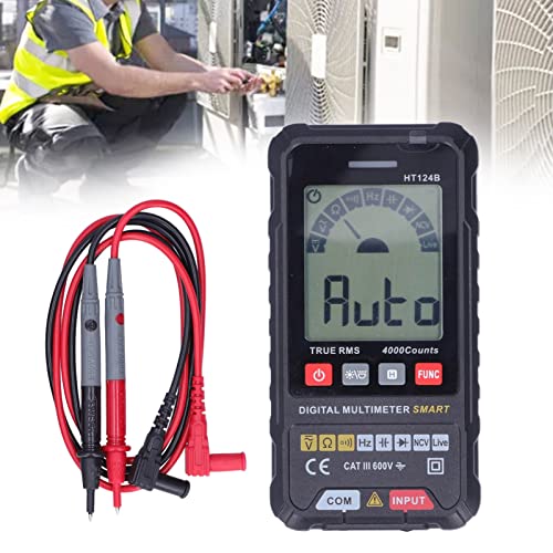 Image of Digital Multimeter Ht,Digital Multimeter Profi AutoRanging 4000 Counts True RMS UltraPortable Multimeter Tester for Voltage Capacitance HT124B