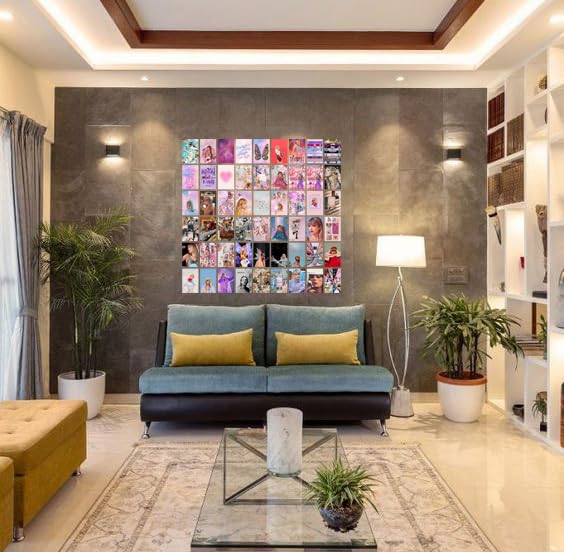 Image of Pack of 54 Wall Collage Kit Posters - 4 x 6 Inches Wall Decor Poster - Wall Art For Bedroom, Living room, Office - 1 Tissue Tape