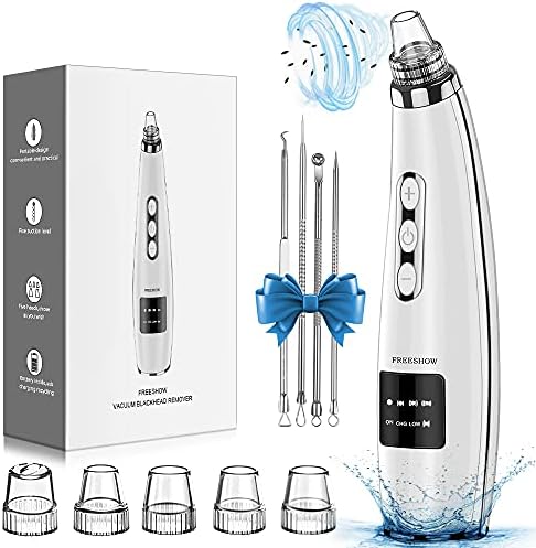 2023 Newest Blackhead Remover Pore Vacuum,Upgraded Facial Pore Cleaner,Electric Acne Comedone Whitehead Extractor Tool-5 Suction Power,5 Probes,USB Rechargeable Blackhead Vacuum Kit for Women & Men