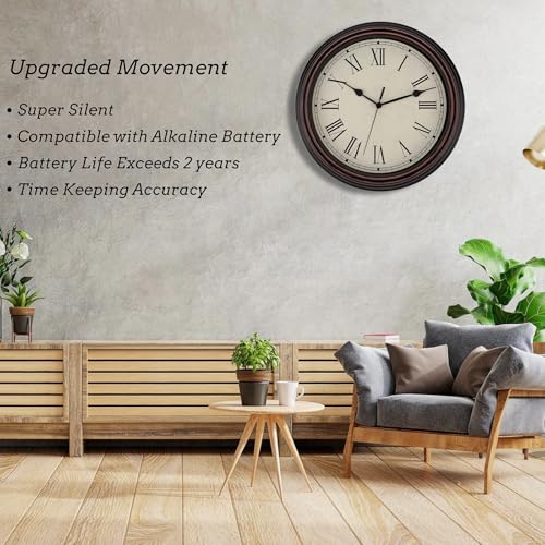 Foxtop 14-Inch Roman Numeral Clock