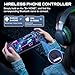 for iPhone Game Controller – Compatible with iPhone 16/15 & Android, Mobile Gaming Controller with Hall Joystick, Phone Case Support, Wireless Phone Controller for Xbox Game Pass, Steam Link & More, Blue