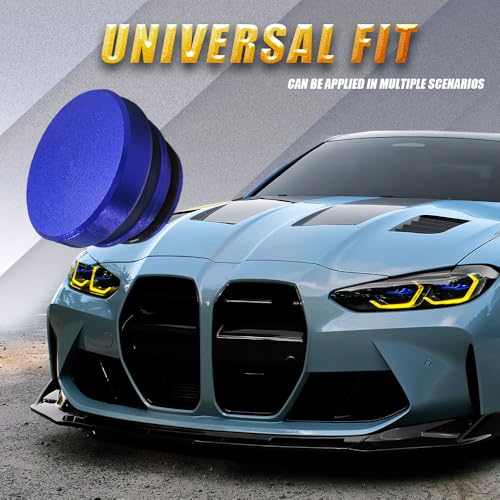 Image of Car Cigarette Lighter Plug Cover, Car Plug Cap, Aluminum Auto Cigarette Lighter Plug Part, Waterproof Dustproof Plug Auto Accessory for Vehicles with Standard 12 Volt Power Source (Blue)
