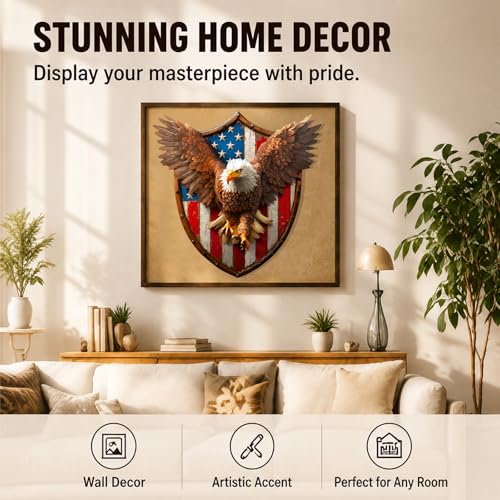 Rompecabezas de madera conmemorativo del 250.o aniversario de Estados Unidos, 200 piezas, diseño de águila estadounidense, rompecabezas irregular y único para adultos, regalo desafiante para hombres y veteranos miniatura 6
