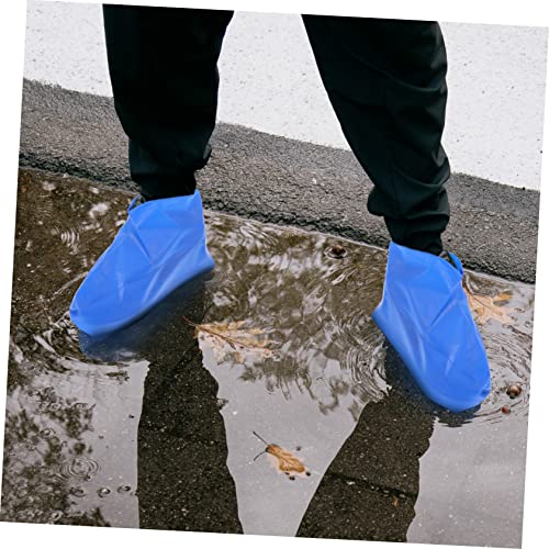 2 pares de protectores para botas impermeables reutilizables para hombre, cubiertas antideslizantes para zapatos para seguridad al aire libre miniatura 5