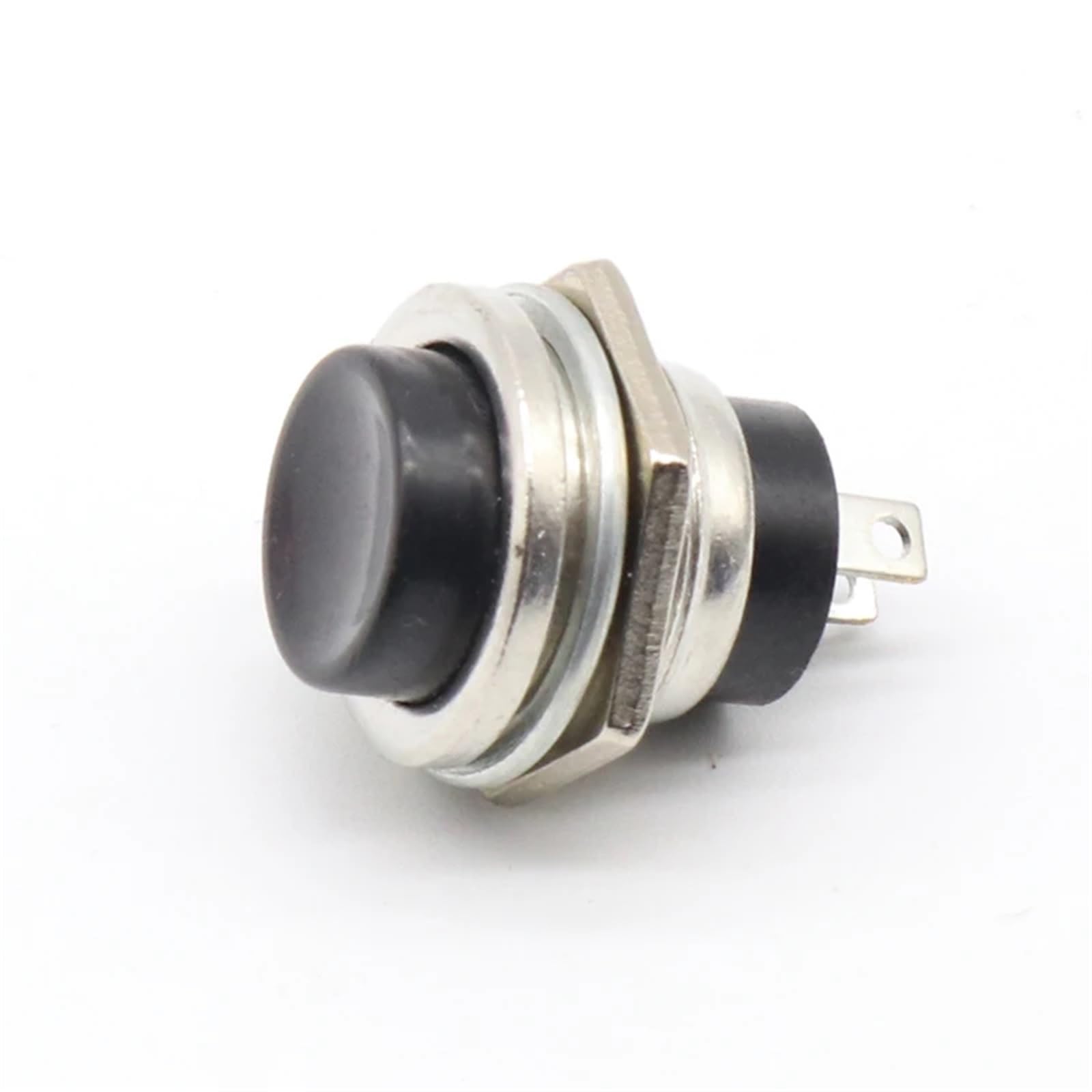 10 Uds. Interruptor de botón momentáneo de retorno automático de 16MM 6A/125VAC 3A/250VAC(Black)