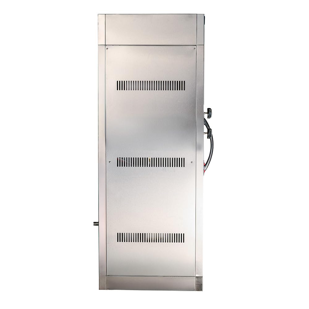 Cleiton Asador de Pollos a Gas Butano Vertical 12 Pollos 55x67 cm Acero Inoxidable 7500W 300°C Profesional