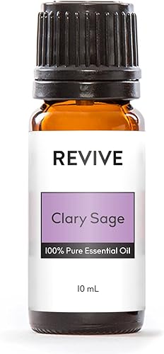 REVIVEEO - Aceite esencial de salvia clara, 100% puro, grado terapéutico, para difusor, humidificador, masaje, aromaterapia, cuidado de la piel y el
