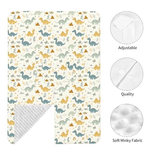 Housse de siège auto bébé couverture allaitement respirante tissu doux dinosaure - 3