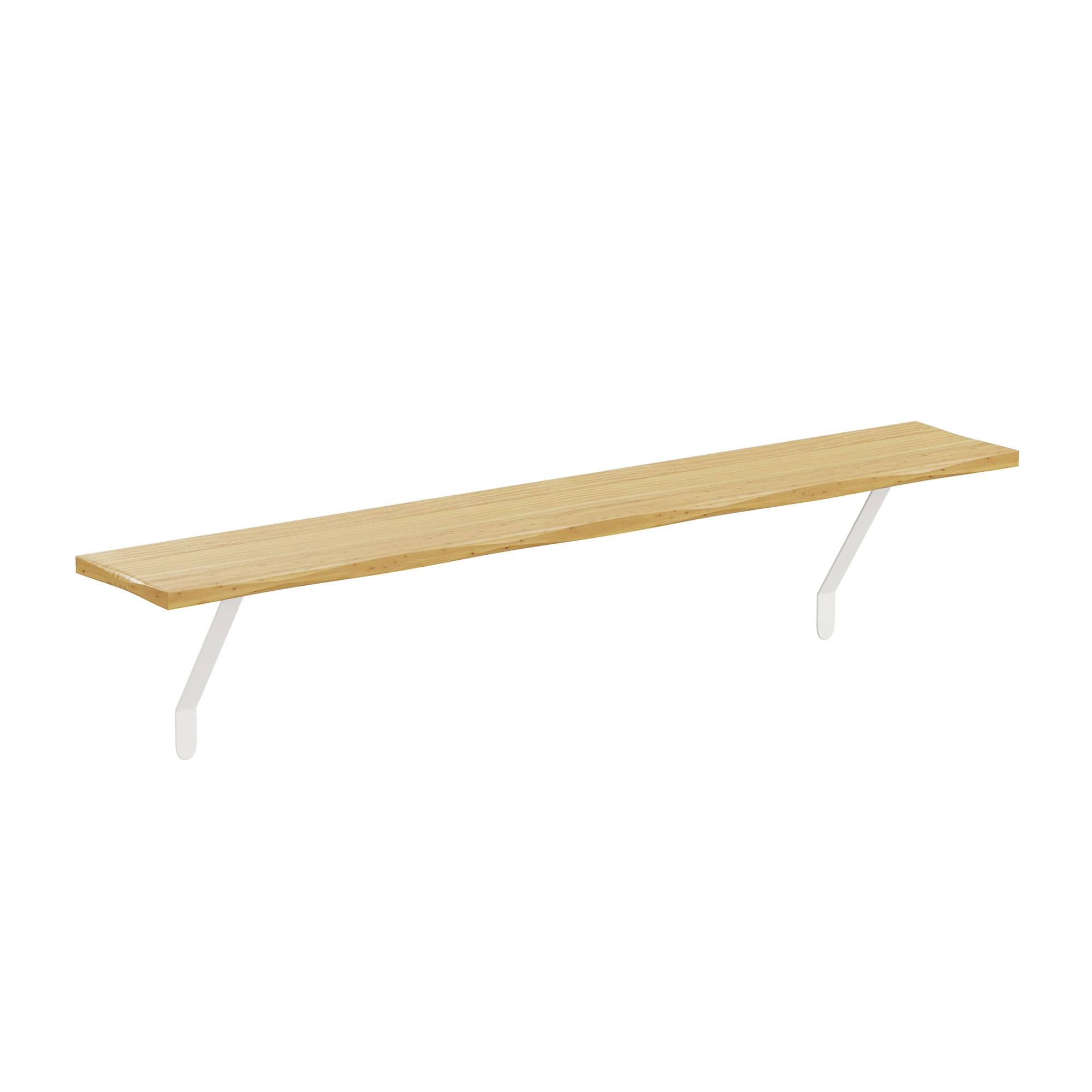 Loch & Skye Loby Curved Radiator Shelf with Foil Insulation - MDF Wooden Floating Radiator Shelf No Drilling with Brackets - No-Drill Over Radiator Shelves for Heat Circulation (Ash, 40cm)