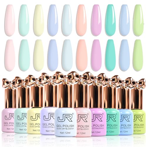 Set de 10 esmaltes en gel HEMA Free 12ml colores variados miniatura 1