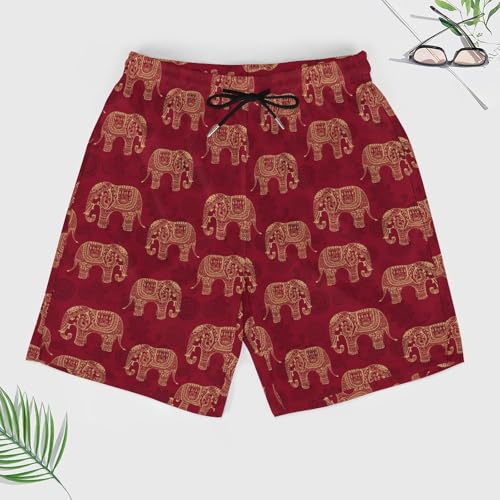 New Elephant Print Shorts Mens Compression Liner Short Pants Sweatd Shorts Quick Dry Stretch Trunks Hawaii3