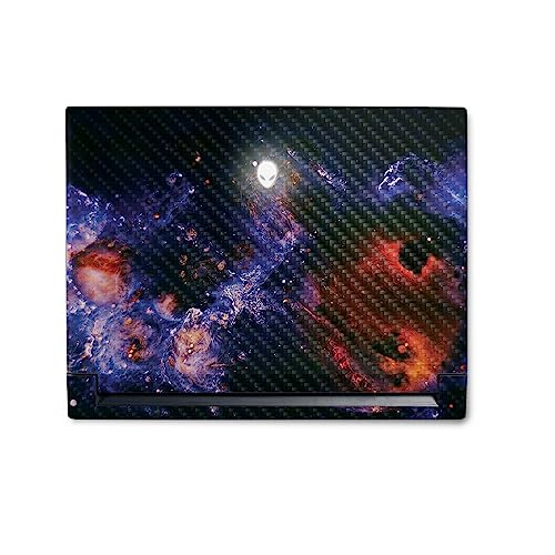 Image of MightySkins Carbon Fiber Skin Compatible with Alienware M18 R1 (2023) Full Wrap Kit - Andromeda | Protective, Durable Textured Carbon Fiber Finish | Easy to Apply & Change Styles | Made in The USA