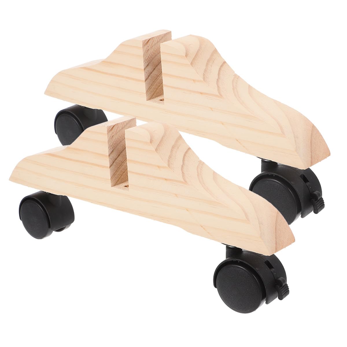 Support stable écran de confidentialité Ciieeo socle bois massif mobile 2pcs