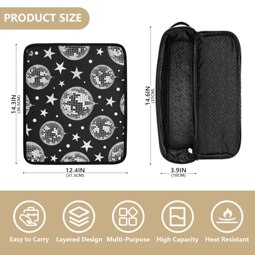 Bolsa de viaje para herramientas de cabello con tapete resistente al calor para mujer, estuche impermeable para rizador, plancha alisadora y secador de pelo miniatura 4