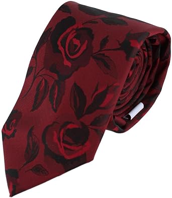 Rose Print Tone on Tone Necktie
