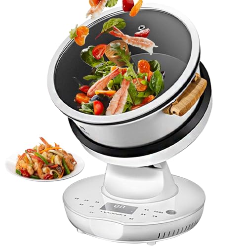 Olla Inteligente de Cocción Automática - Robot Culinario Profesional con Mezclador Giratorio, 15 Programmas Preestablecidos y Diseño Antigoteo para Uso Continuo