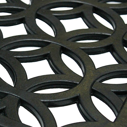 Rubber-Cal Azteca Indoor Outdoor Stair Treads Rubber Step Mats (6-Pack), 9.75 By 29.75-Inch, Black #TOP4