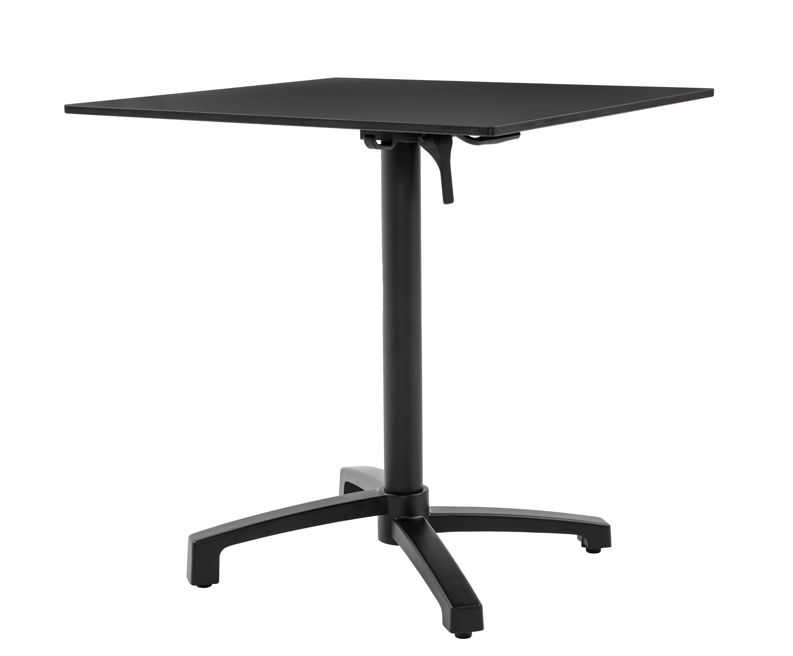 METRO Professional Tavolo Bistrot Pieghevole Aveiro, Acciaio con Stampa Effetto Legno, 60 x 70 cm, Rettangolare, Grigio Scuro e Nero