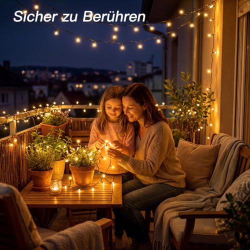 Hopexy Lichterkette Außen 50m 500 LED Warmweiß mit Fernbedienung & Timer – Ansicht 4