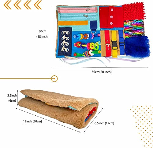 Dementia Fidget Blanket For Seniors-Fidget Blanket For Adults With Dementia-Dementia Products For Elderly-Adult Dementia Activities-Sensory Blanket-Alzheimers Activities-Relief Toys #TOP5