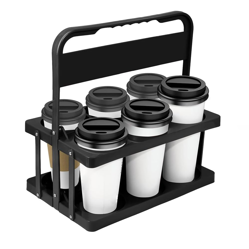 Amazon.co.jp: ハンドル付きポータブルドリンクキャリア、折りたたみ式