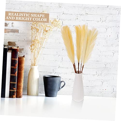 10 piezas de plumas secas decorativas boho artificiales miniatura 4