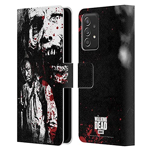 Coque Samsung A53 5G The Walking Dead Morgan portefeuille cuir pour fan de la série