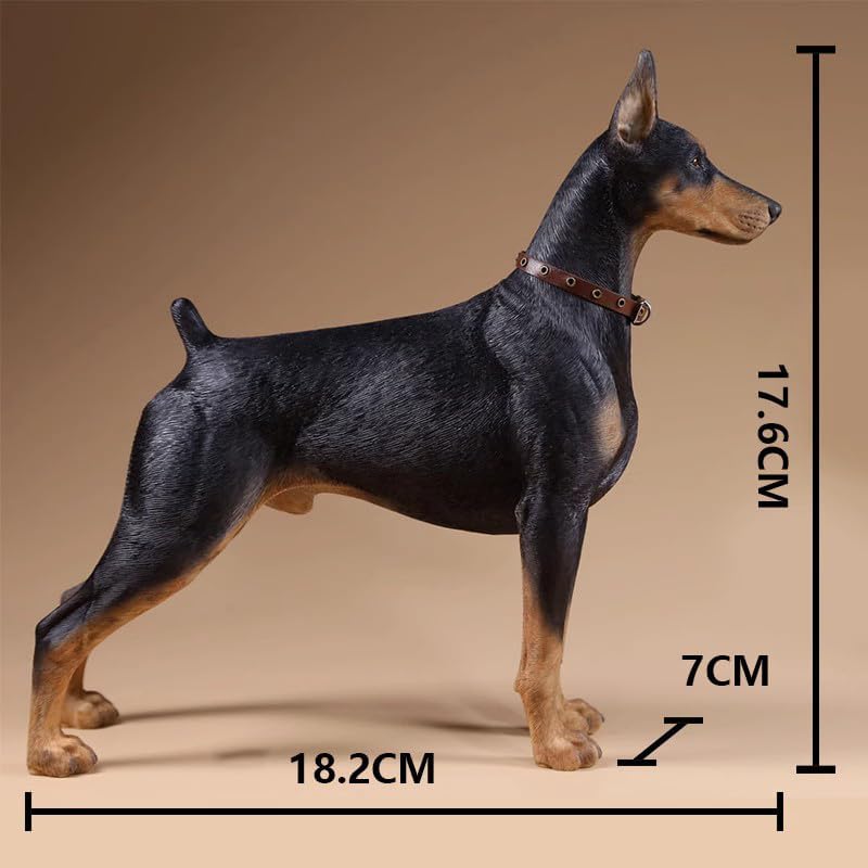 MRZ Dobermann Dog Statue Dobermann Figurine for Desktop Decor Durable Polyresin with Intricate Details Gifts for Dad Birthday