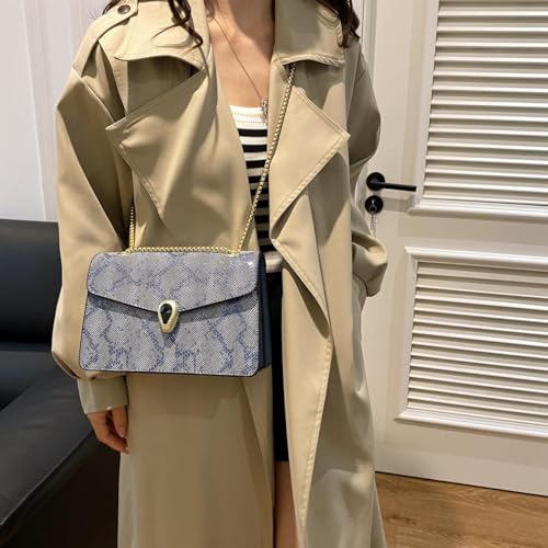Crossbody Bags for Women Snake Printed Chain Shoulder Bags Trendy Handbags Clutch Purses4