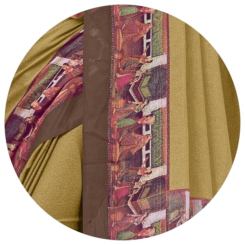 Image of MIRCHI FASHION Saree for Woman Chiffon Kalamkari Design | Professional Office Wear Lightweight Sari for All-Day Comfort with Blouse (Available in 15 Colors)