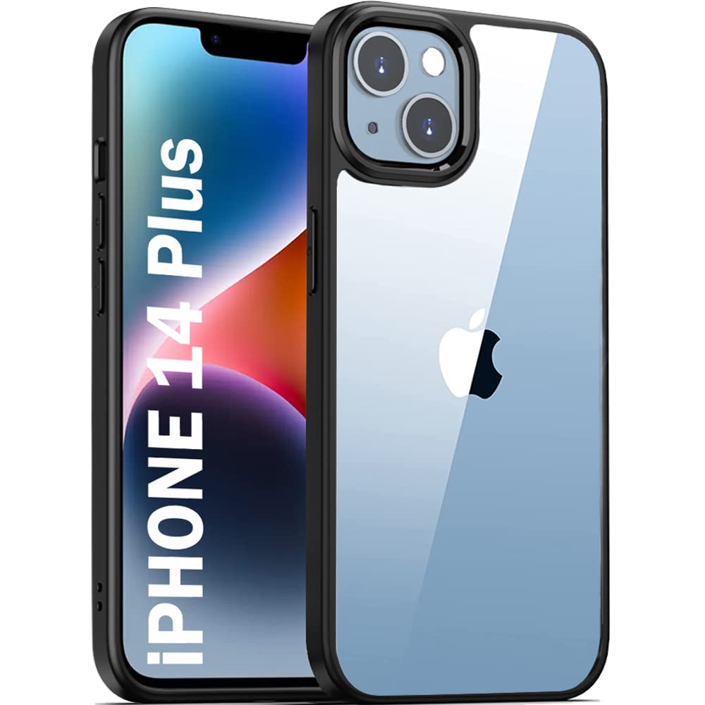 TheGiftKart Ultra-Hybrid Crystal Clear Back Cover Case For Iphone 14 Plus|Anti-Slip Grip Built-In|Bold Camera Protection Bump|Hard Transparent Back Cover Case For Iphone 14 Plus (Pc, Tpu|Black Bumper) (B0BG7WLVBX) Amazon Price History, Amazon Price Tracker