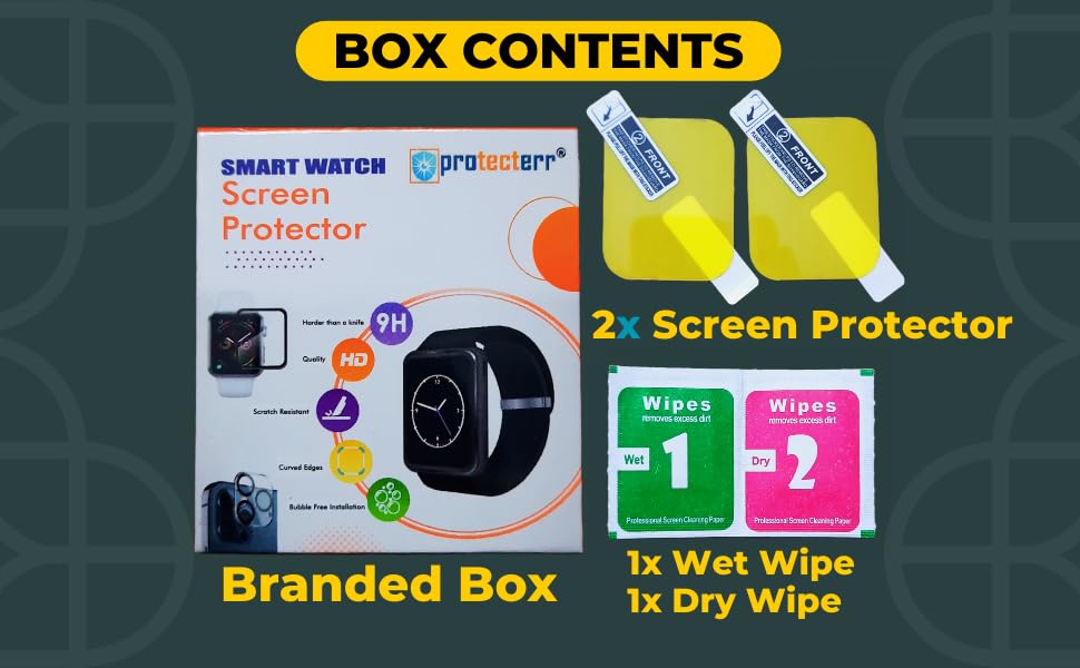 Image of Screen Protector Guard For Boat Ultra Prism (1.96 inch inch) Smartwatch (2 pack) - 9H Hardness, Unbreakable TPU Film (NOT A TEMPERED GLASS)