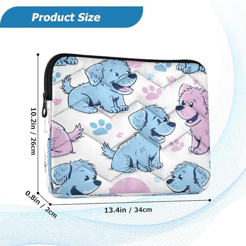 Funda para portátil 13-14 pulgadas impermeable con diseño de perros miniatura 3