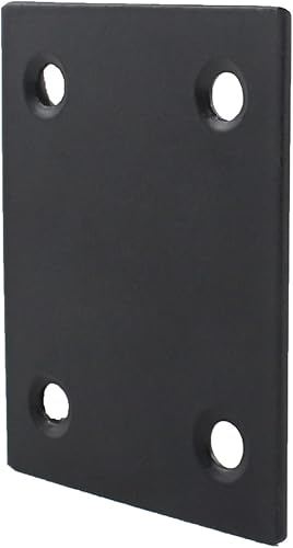 Miniatura 10 de Paquete de 10 soportes rectos planos de acero inoxidable, placa de soporte de metal de fijación para muebles, madera, estantes, gabinete con