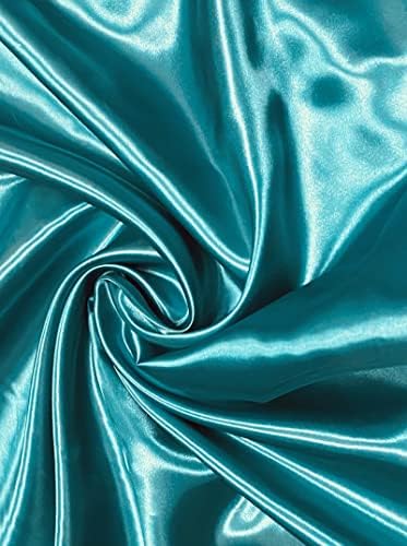 Novato Textiles Silky Satin Liquid Fabric Plain Luxury Craft Dressmaking Fabric 60'' Wide (Black, 1 Meter pre Cut)