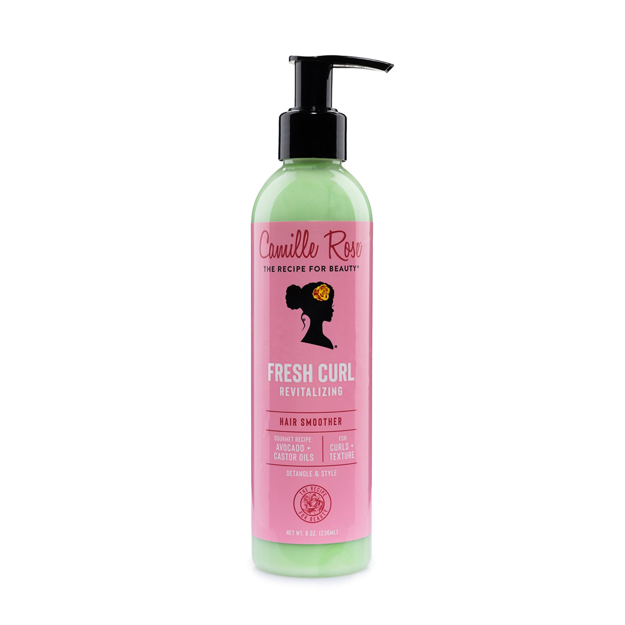 Camille Rose Cream/Peach Fresh Curl Smoother 8Oz