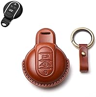Vista 12 de SANRILY Funda protectora para llave de auto Mini Cooper 2016-2021 Clubman Countryman de techo rígido convertible sin llave con llavero de gato
