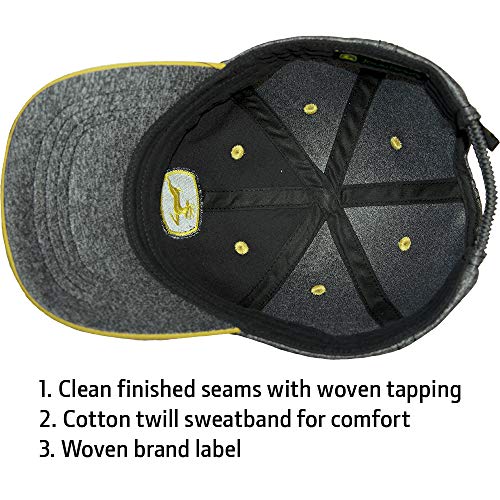 John Deere Baby Boys' Trademark Baseball Cap Construction, Heather Grey, 2-4T #TOP3