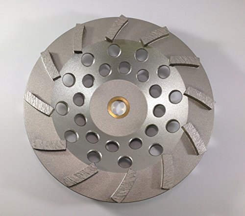 7-Inch Diamond Grinding Cup Wheel 12 Segments - Non Threaded - 7/8-5/8