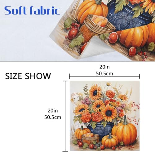 Servilletas de tela multicolor 20x20 pulg set x6 miniatura 6