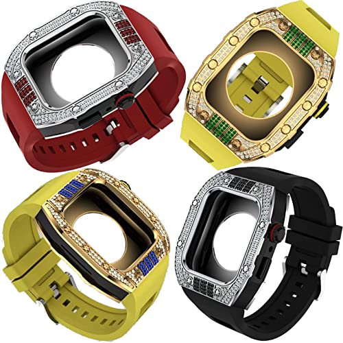 Boîtier en métal pour Apple Watch 45mm en acier inoxydable luxe - 2