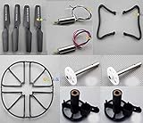 Hockus Accessories H8C RC Quadcopter Motors Blades Propeller Protection Cover,etc Part Also for DFD F183 Drone - (Color: Black)