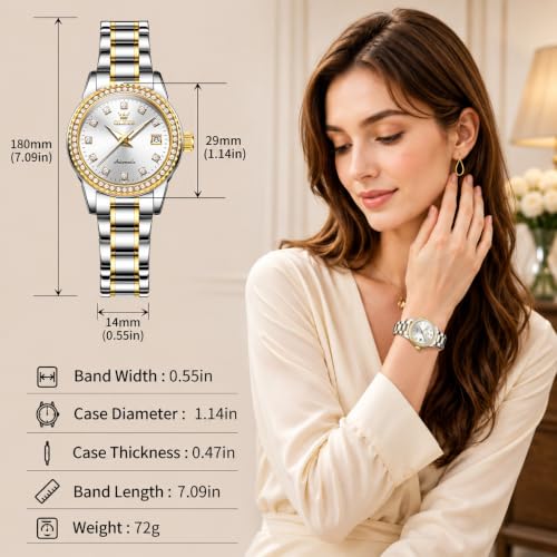 Image of OLEVS Watches for Women Automatic Luxury Waterproof Business No Battery