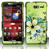 For Motorola Droid RAZR M 4G LTE XT907 (Verizon) Rubberized Design Cover - Hawaiian Flowers