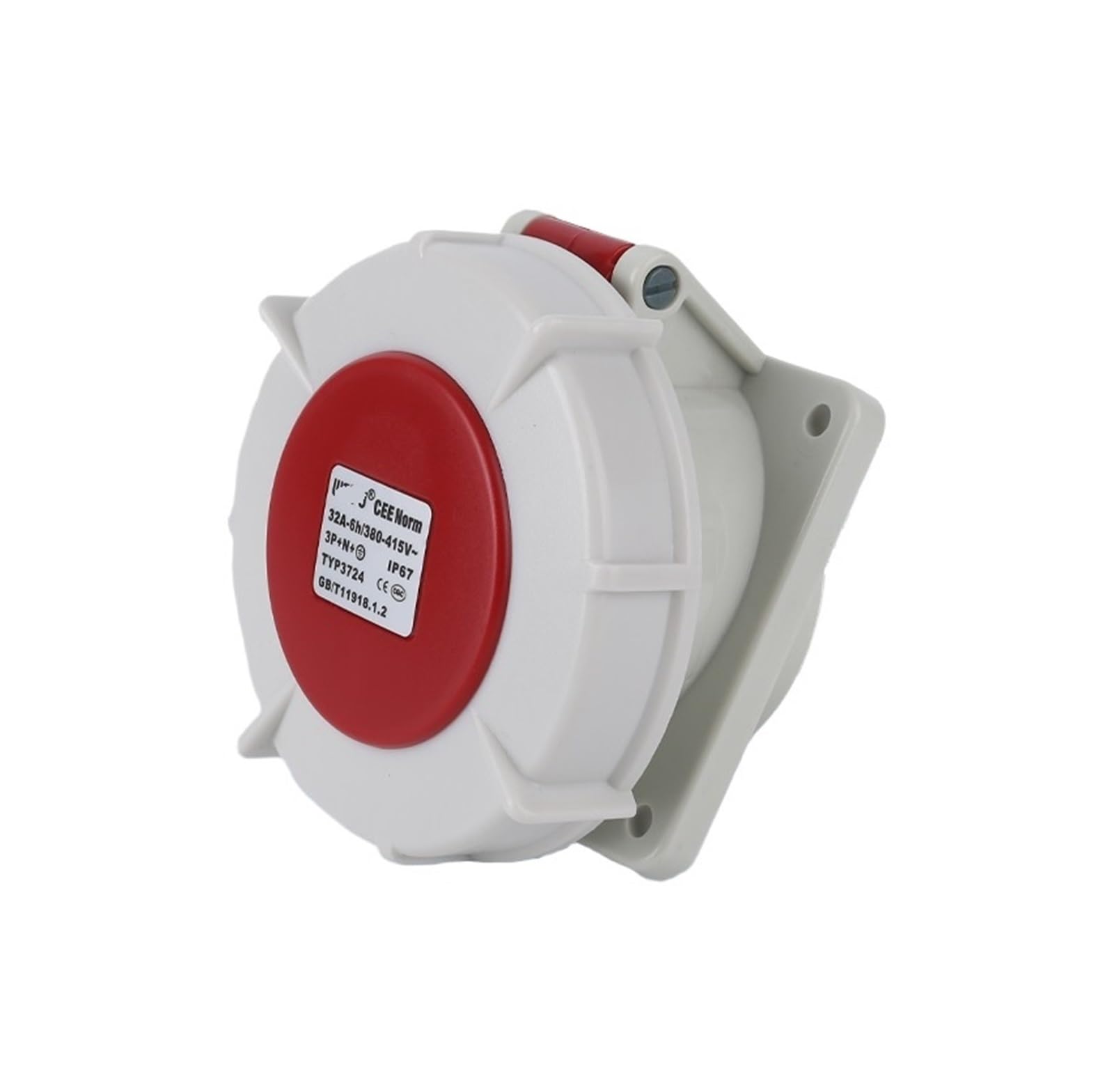 Prise TYP3724 32A étanche IP67 pour éliminer les pannes électriques en milieu humide