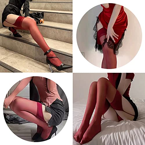 Image of Lidogirl Women's Lace Nights Garter Belt with Stockings Sheers