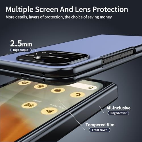 Étui pour Google Pixel 10 Pro bleu pliable et fin avec sa protection écran - 7