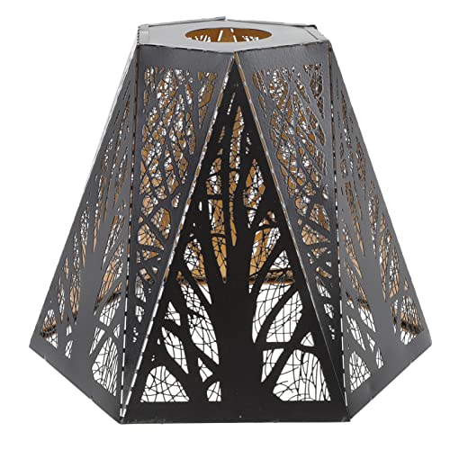 Osaladi Metal Lamp Shade With Multiple Sides Tree Shadow Lampshade Modern Chandelier Lamp Shade Lamp Covers For Table Floor Light Wall Lamp E27 #TOP29